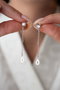 Heliophilia Silver Pendientes de Plata de Ley con Recubrimiento de Rodio